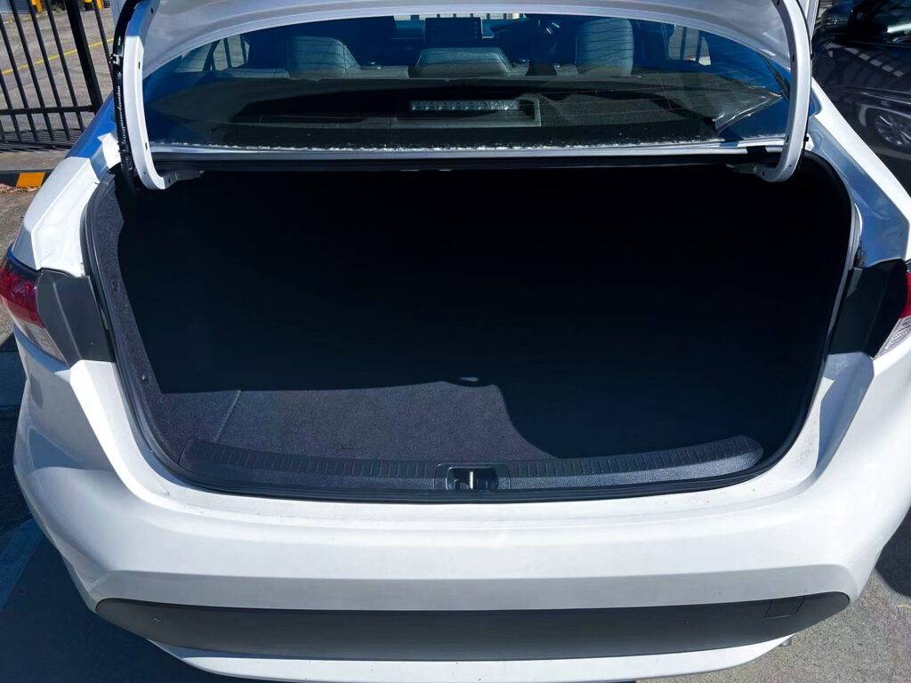 Booknride rental Toyota Corolla Hybrid trunk